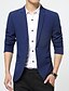 cheap Men&#039;s Trench Coat-Men&#039;s Daily / Work Spring / Fall Plus Size Regular Blazer, Solid Colored Long Sleeve Cotton Black / Blue / Wine