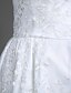 preiswerte Hochzeitskleider-Hochzeitskleider A-Linie Trägerlos Ärmellos Bodenlanger Rock Spitze Brautkleider Mit Spitze 2023
