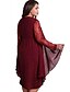 cheap Plus Size Dresses-Women&#039;s Lace Plus Size Daily Loose Dress - Solid Colored Lace Spring Cotton Wine L XL XXL XXXL