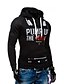 cheap Basic Hoodie Sweatshirts-Men&#039;s Hoodie Letter V Neck Long Sleeve Black Dark Gray Light gray M L XL XXL / Fall / Winter