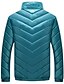 cheap Men&#039;s Jackets &amp; Coats-Men&#039;s Winter Casual Padded Plus Size Solid Colored Polyester Long Sleeve Stand Black / Blue / Royal Blue M / L / XL