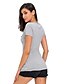 billige T-shirts til kvinde-Dame - Ensfarvet, Blonder T-shirt Polyester Spandex