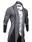 cheap Men&#039;s Sweaters &amp; Cardigans-Men&#039;s Cardigan Solid Colored Long Sleeve Long Sweater Cardigans V Neck Winter Wine Gray Black