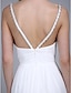 cheap Bridesmaid Dresses-Sheath / Column Bridesmaid Dress Spaghetti Strap Sleeveless Open Back Floor Length Chiffon with Beading / Draping