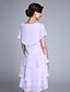 Χαμηλού Κόστους Φορέματα για τη Μητέρα της Νύφης-Ίσια Γραμμή Φόρεμα Μητέρας της Νύφης Κομψό Λαιμόκοψη V Μέχρι το γόνατο Σιφόν Αμάνικο Όχι με Κρυστάλλινη λεπτομέρεια Βολάν 2023