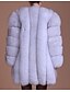 olcso Női kabátok és ballonkabátok-Casual/hétköznapi Egyszerű Téli-Női Szőrmekabát,Egyszínű Hosszú ujj Szürke Műszőrme Vastag