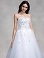 cheap Wedding Dresses-Ball Gown Sweetheart Neckline Floor Length Tulle Strapless Sparkle &amp; Shine Made-To-Measure Wedding Dresses with Sequin / Appliques 2020