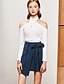 cheap Women&#039;s Skirts-Women&#039;s Simple A Line Skirts - Color Block Split
