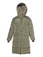cheap Women&#039;s Puffer&amp;Parka-Women&#039;s Winter Daily Work Casual Down Striped White Duck Down Long Cotton Polyester Hooded Black / Army Green / Gray / Lined