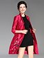 cheap Women&#039;s Outerwear-Women&#039;s Chinoiserie Trench Coat-Flower/Floral,Embroidered Stand