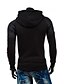 preiswerte Einfache Sweatshirts mit Kapuze-Herrn Kapuzenshirt Buchstabe V-Ausschnitt Langarm Schwarz Dark Gray Hellgrau M L XL XXL / Herbst / Winter