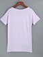 baratos Blusas de mulher-Feminino Camiseta Casual Sensual Verão,Sólido Algodão Decote Redondo Manga Curta Opaca