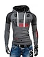 cheap Basic Hoodie Sweatshirts-Men&#039;s Hoodie Letter V Neck Long Sleeve Black Dark Gray Light gray M L XL XXL / Fall / Winter