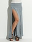 זול חצאיות לנשים-מקסי - דק - סגנון - חצאית ( פוליאסטר/תערובות כותנה )