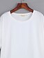cheap Women&#039;s T-shirts-Women&#039;s Solid Pink / White T-shirt,Round Neck Short Sleeve