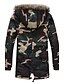cheap Men&#039;s Jackets &amp; Coats-Men&#039;s Fall Winter Daily Casual Padded Camo / Camouflage Polyester Long Sleeve Hooded Army Green M / L / XL