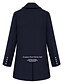cheap Women&#039;s Coats &amp; Trench Coats-Women&#039;s Casual/Daily Simple Coat,Solid Long Sleeve Fall / Winter Blue Wool Medium