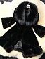 cheap Women&#039;s Furs &amp; Leathers-Women&#039;s Winter Fur Coat, Solid Colored Long Sleeve Faux Fur / Fox Fur Black XL / XXL / XXXL