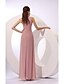 cheap Mother of the Bride Dresses-Sheath / Column Mother of the Bride Dress Convertible Dress Jewel Neck Floor Length Chiffon Sleeveless with Sash / Ribbon 2020