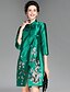 levne Dámské svrchní oděvy-Dámské Květiny Čínské vzory Trenčkot Stojáček Výšivka