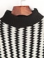 preiswerte Damen Pullover-Damen Standard Pullover-Lässig/Alltäglich Einfach Gestreift Rundhalsausschnitt Langarm Polyester Frühling Mittel Mikro-elastisch