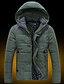 cheap Men&#039;s Downs &amp; Parkas-Men&#039;s Winter Daily Casual Padded Solid Colored Cotton Long Sleeve Hooded Camel / Black / Army Green M / L / XL