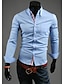 Недорогие Мужские классические рубашки-мужская рубашка классическая рубашка однотонная классический воротник белый черный синий с длинным рукавом повседневная работа узкие топы хлопковая уличная одежда деловой шинуазри