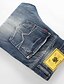 billige Herrebukser og -shorts-Herre Vintage Store størrelser Daglig Rett Løstsittende Jeans Bukser dratt Trykt mønster Bomull Blå 28 / 29 / 30