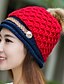 رخيصةأون قبعة صغيرة-الخريف الشتاء أصفر أحمر أزرق قبعة مترهلة من الخلف بقع نسائي تريكو,رياضي Active