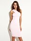 cheap Women&#039;s Dresses-Women&#039;s Off The Shoulder Sexy Polyester Short Sleeve Off Shoulder Midi Bodycon Dress