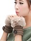 cheap Women&#039;s Gloves-Women&#039;s Casual Wrist Length Half Finger Gloves - Patchwork / Winter