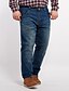 abordables Pantalons &amp; Shorts Homme-Homme Grandes Tailles Quotidien Jeans Pantalon - Couleur Pleine Coton Printemps Automne Bleu 28 29 30