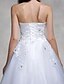 cheap Wedding Dresses-Ball Gown Sweetheart Neckline Floor Length Tulle Strapless Sparkle &amp; Shine Made-To-Measure Wedding Dresses with Sequin / Appliques 2020