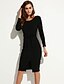 cheap Women&#039;s Dresses-Women&#039;s Black Gray Dress Street chic Spring Daily Sheath Solid Colored / Cotton