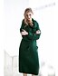 cheap Women&#039;s Dresses-MASKED QUEEN Women&#039;s Daily Simple Sweater DressSolid Turtleneck Midi Long Sleeve Green Cotton Fall / Winter Mid Rise Micro-elastic Medium