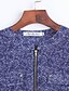 baratos Blusas e Camisas de mulher-Feminino Blusa Casual Vintage Verão,Estampado Poliéster Decote Redondo Manga ¾ Média