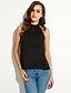 cheap Women&#039;s Blouses &amp; Shirts-Women&#039;s Going out Street chic Blouse - Solid Colored Backless Crew Neck Black M