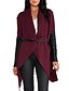 cheap Women&#039;s Coats &amp; Trench Coats-Women&#039;s Fall Coat Cowl Long Sleeve Patchwork