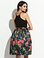 cheap Women&#039;s Skirts-Women&#039;s Work Cute A Line Skirts Print Jacquard