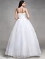 cheap Wedding Dresses-Ball Gown Strapless Floor Length Lace Made-To-Measure Wedding Dresses with Bowknot / Beading / Appliques by LAN TING BRIDE®