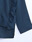 abordables Blusas y camisas de mujer-Mujer Simple Casual/Diario Primavera Blusa,Escote Redondo Un Color Manga Larga Algodón Poliéster Medio