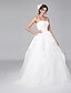 cheap Wedding Dresses-Wedding Dresses Court Train A-Line Sleeveless Sweetheart Taffeta With Criss-Cross 2023 Bridal Gowns