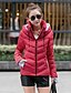 cheap Women&#039;s Puffer&amp;Parka-Women&#039;s Daily Solid Colored Zipper Regular Padded, Cotton Long Sleeve Fall / Winter Hooded Green / Blue / Pink XL / XXL / XXXL