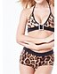 cheap Sexy Lingerie-Women&#039;s Sexy Uniforms &amp; Cheongsams Nightwear Leopard Brown