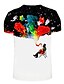 cheap Men&#039;s Tees &amp; Tank Tops-Men&#039;s Print T-shirt Casual Active Boho Daily Sports Holiday Round Neck White / Spring / Summer / Short Sleeve / Beach
