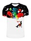 cheap Men&#039;s Tees &amp; Tank Tops-Men&#039;s Print T-shirt Casual Active Boho Daily Sports Holiday Round Neck White / Spring / Summer / Short Sleeve / Beach