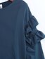 voordelige Damesblouses en -shirts-Dames Eenvoudig Lente Blouse,Casual/Dagelijks Effen Ronde hals Lange mouw Katoen Polyester Medium