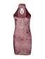 cheap Women&#039;s Dresses-Women&#039;s Going out / Club Casual Bodycon Dress - Solid Colored Cut Out / Criss-Cross Crew Neck / Summer / Fall / Choker