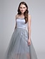 זול שמלות שושבינה-גזרת A לב (סוויטהארט) א-סימטרי סאטן / טול שמלה לשושבינה  עם סרט על ידי LAN TING BRIDE®