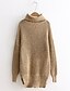 cheap Women&#039;s Sweaters-Women&#039;s Casual Cute Long Pullover,Solid Green / Purple / Brown High Neck Long Sleeve Cotton Autumn Medium Micro-elastic
